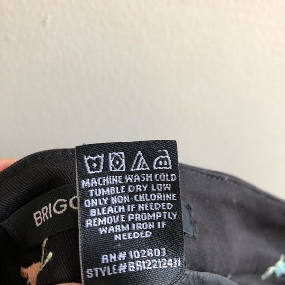 Briggs New York Floral Embroidered Crop Capri Dress Pants Bottoms Black - Picture 12 of 13